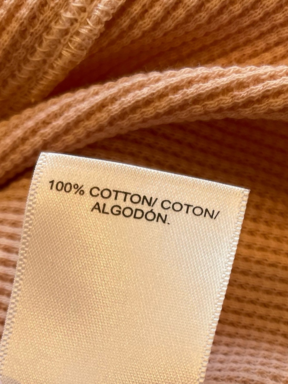 100% Cotton Lucky Brand Pink Textured Sleeve Henley - size L - Picture 9 of 11